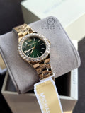 Michael Kors Lennox Watch for Women, Gold Tone Quartz Three Hand Movement with Stainless Steel Strap
