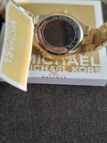Michael Kors Lennox Watch for Women, Gold Tone Quartz Three Hand Movement with Stainless Steel Strap