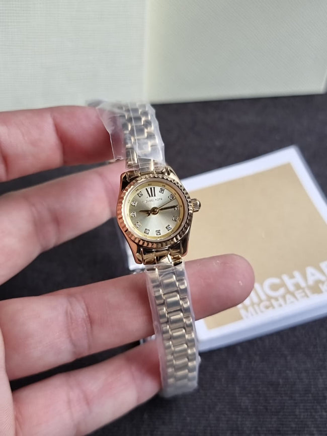 Michael Kors Lexington Three-Hand Gold-Tone Stainless Steel Watch MK4862 Hover Image