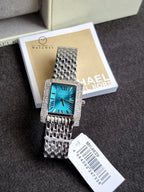 Michael Kors Emery Women's Watch, Rectangular Stainless Steel Watch for Women with Steel mk4829