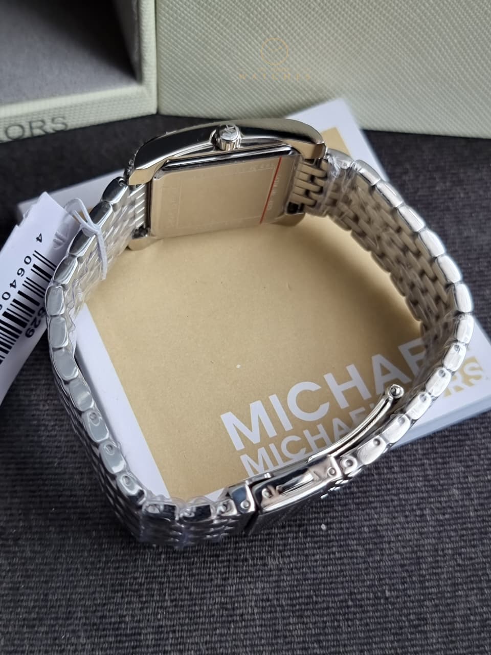 Michael Kors Emery Women's Watch, Rectangular Stainless Steel Watch for Women with Steel mk4829