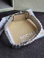 Michael Kors Emery Women's Watch, Rectangular Stainless Steel Watch for Women with Steel mk4829