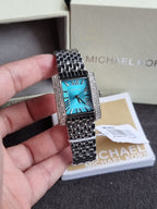 Michael Kors Emery Women's Watch, Rectangular Stainless Steel Watch for Women with Steel mk4829