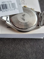 Emporio Armani Paolo Two-tone Stainless Steel Blue Dial Chronograph Quartz Watch for Gents - AR11579