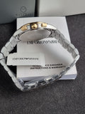 Emporio Armani Paolo Two-tone Stainless Steel Blue Dial Chronograph Quartz Watch for Gents - AR11579