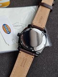 FOSSIL Machine Watch for Men, Quartz Three Hand Date Movement with Stainless Steel