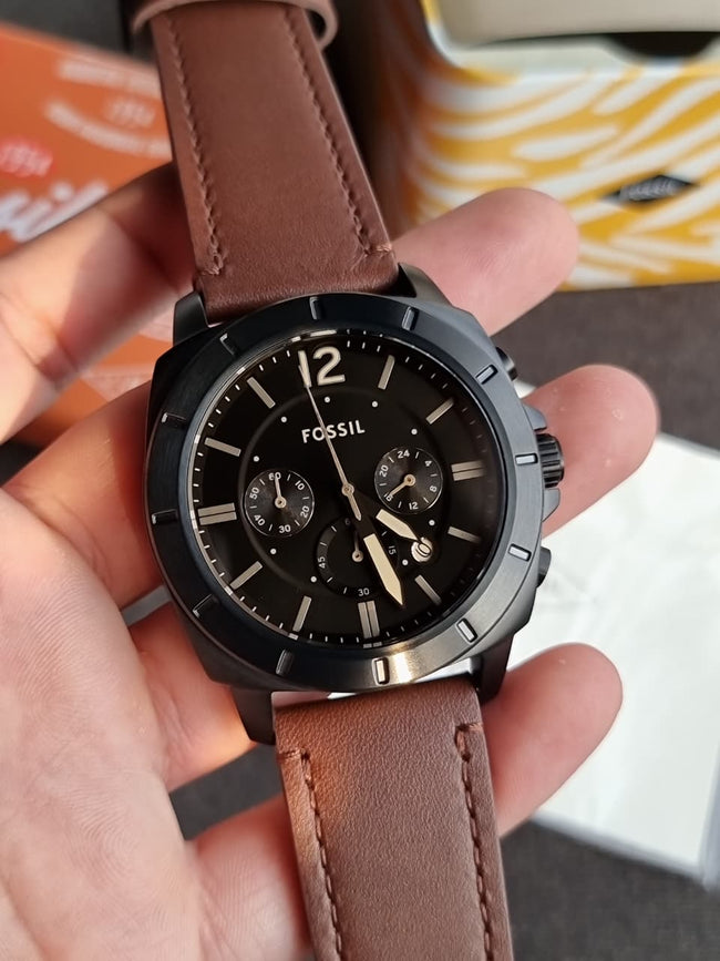 Fossil Privateer Chronograph Brown Leather Watch - BQ2820 Main Image