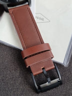 Fossil Privateer Chronograph Brown Leather Watch - BQ2820