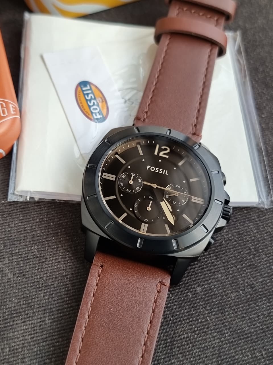 Fossil Privateer Chronograph Brown Leather Watch - BQ2820