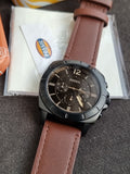 Fossil Privateer Chronograph Brown Leather Watch - BQ2820