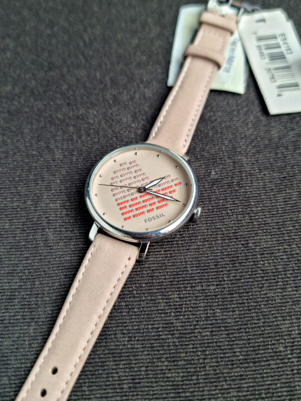 Fossil Jacqueline ES4153 Women's Beige Leather Analog Dial Quartz Watch (PLAIN BACK)Without Box