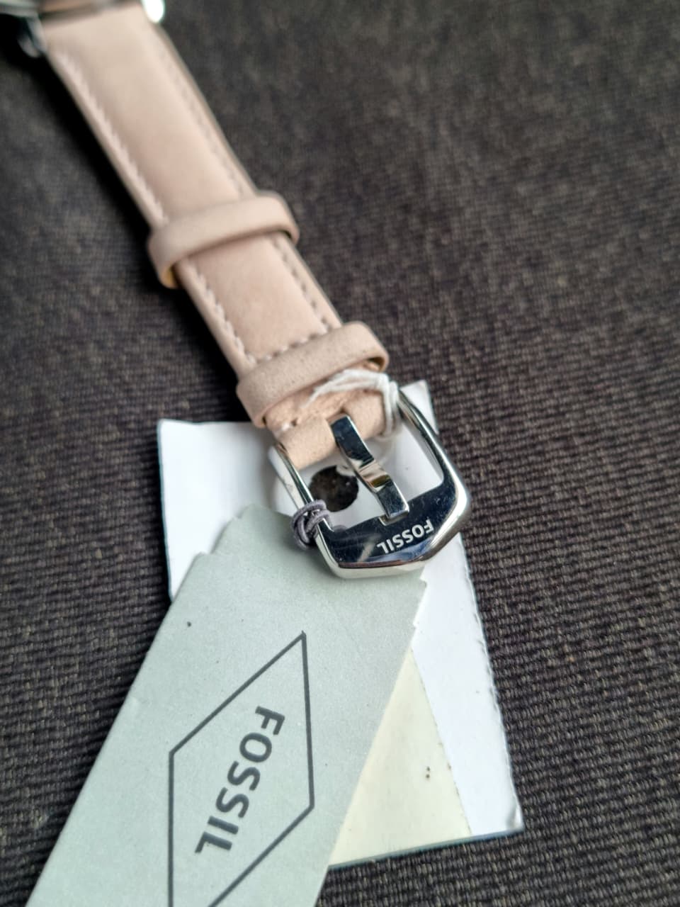 Fossil Jacqueline ES4153 Women's Beige Leather Analog Dial Quartz Watch (PLAIN BACK)Without Box