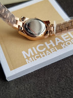 Michael Kors Lexington Three-Hand Rose Gold-Tone Stainless Steel Watch mk4863