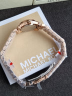 Michael Kors Lexington Three-Hand Rose Gold-Tone Stainless Steel Watch mk4863
