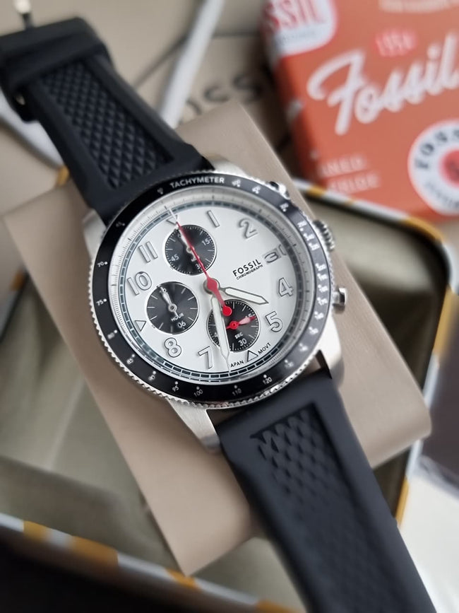 Fossil Men's Sport Tourer Quartz Stainless Steel Chronograph Watch FS6087 Hover Image