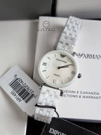 Emporio Armani Women’s Quartz Stainless Steel Mother of Pearl 30mm Watch AR1485
