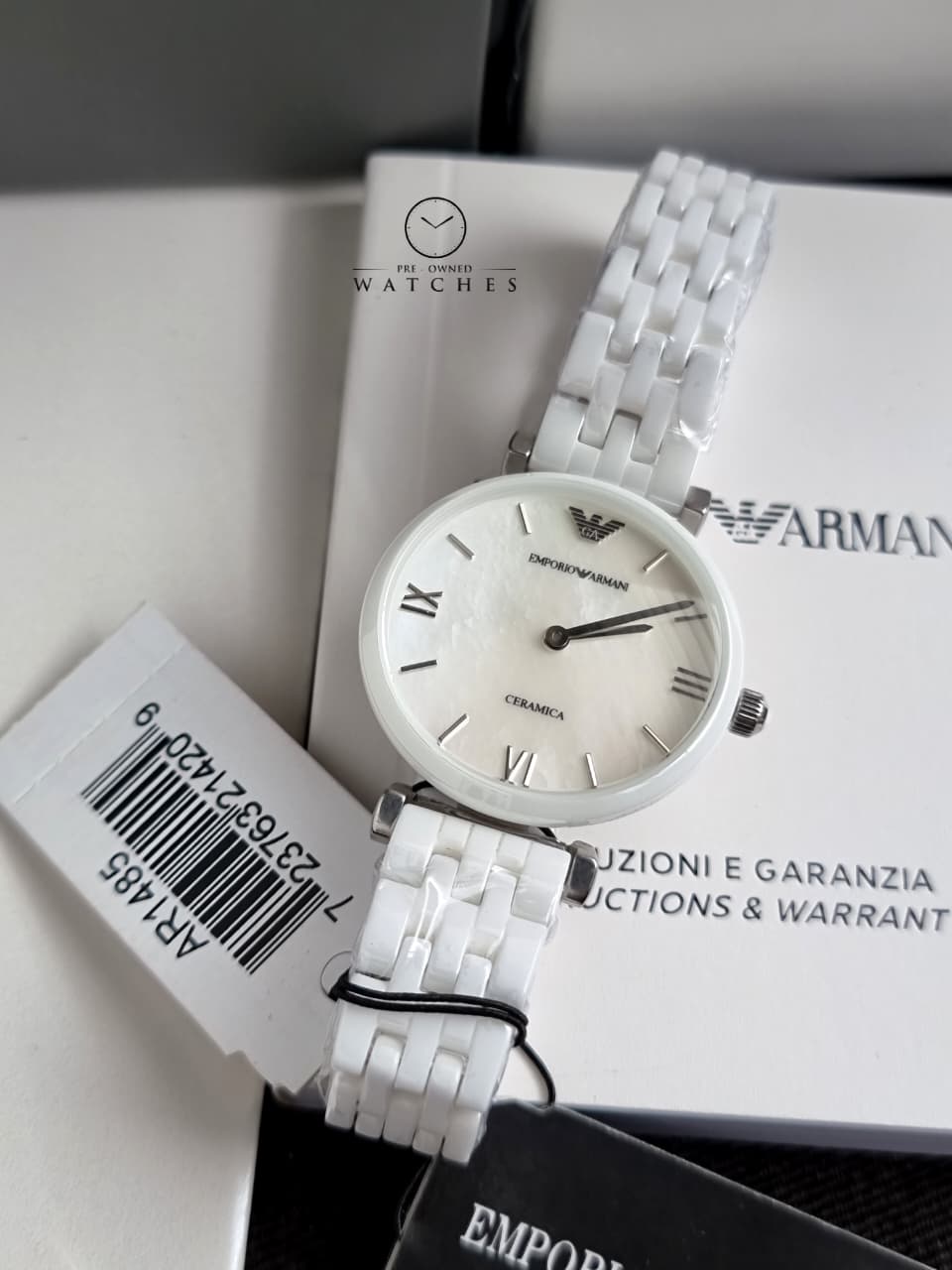 Emporio Armani Women’s Quartz Stainless Steel Mother of Pearl 30mm Watch AR1485