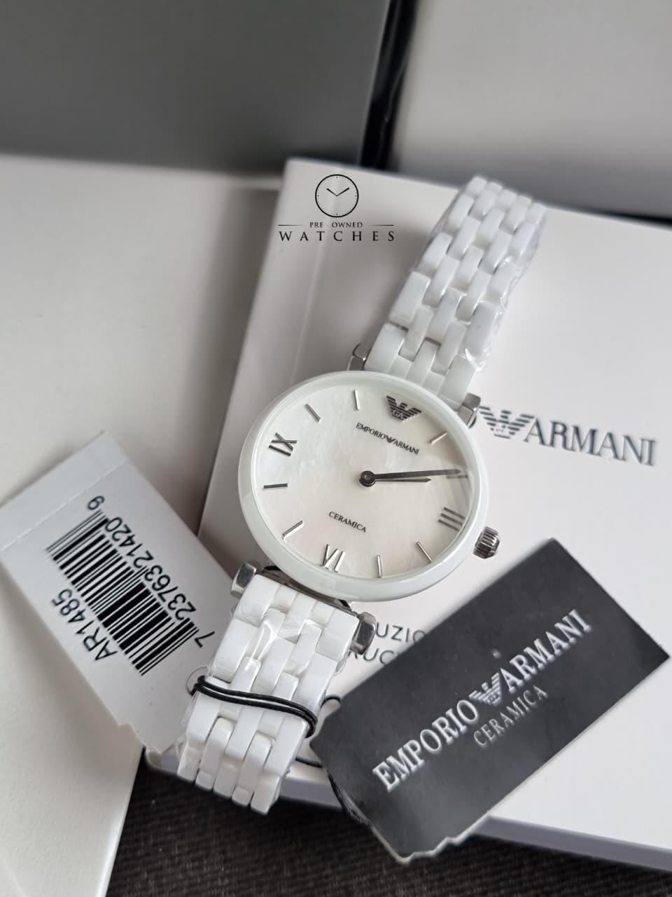 Emporio Armani Women’s Quartz Stainless Steel Mother of Pearl 30mm Watch AR1485