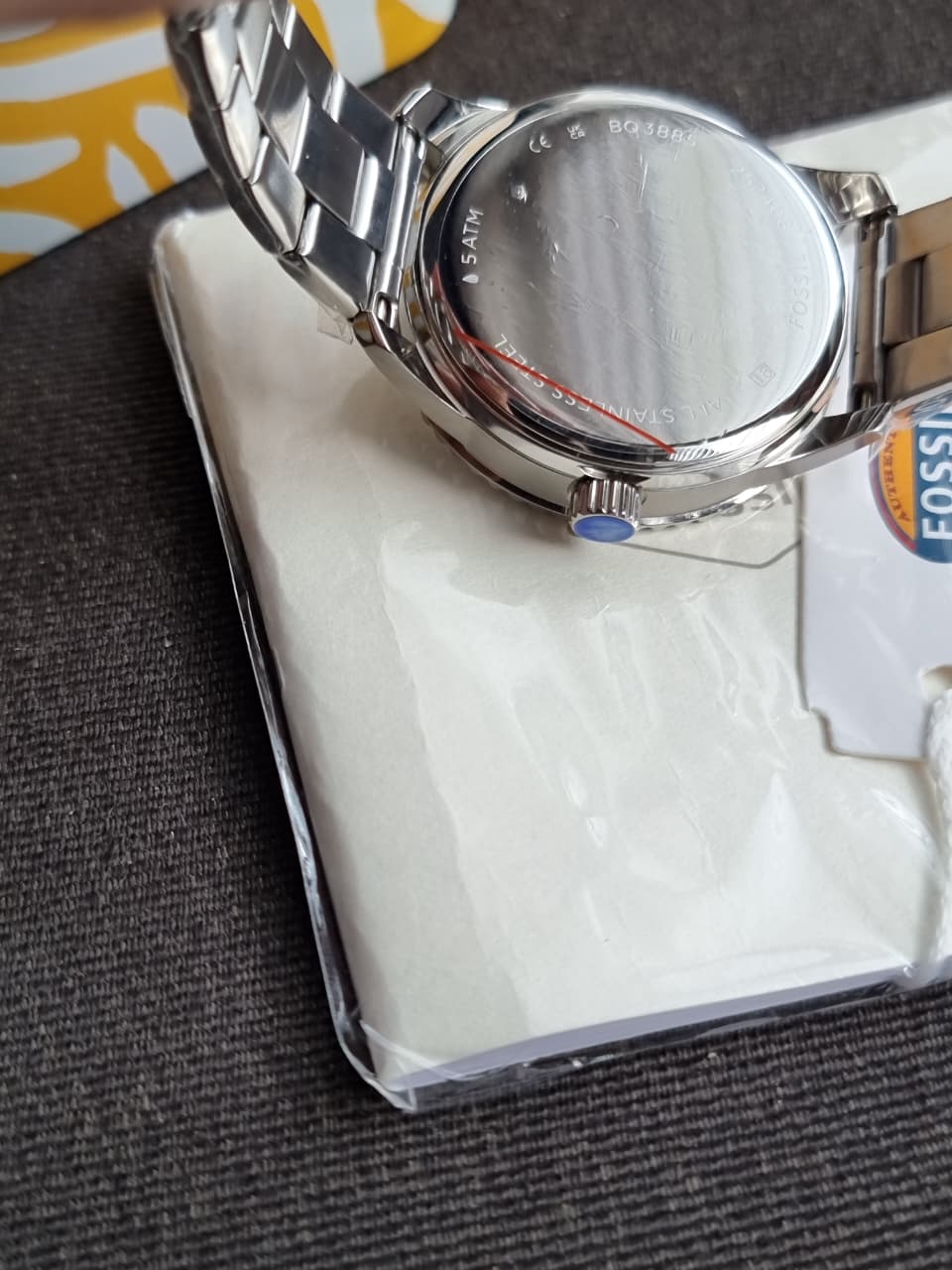 Fossil Bq3885 Ladies Watch Silver Casing White Dial Quartz Watch