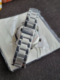 Fossil Bq3885 Ladies Watch Silver Casing White Dial Quartz Watch