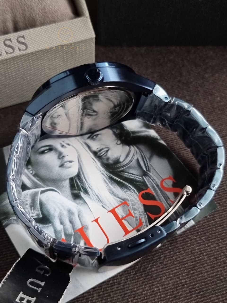 Guess Men’s Quartz Blue Stainless Steel Blue Dial 44mm Watch GW0454G4