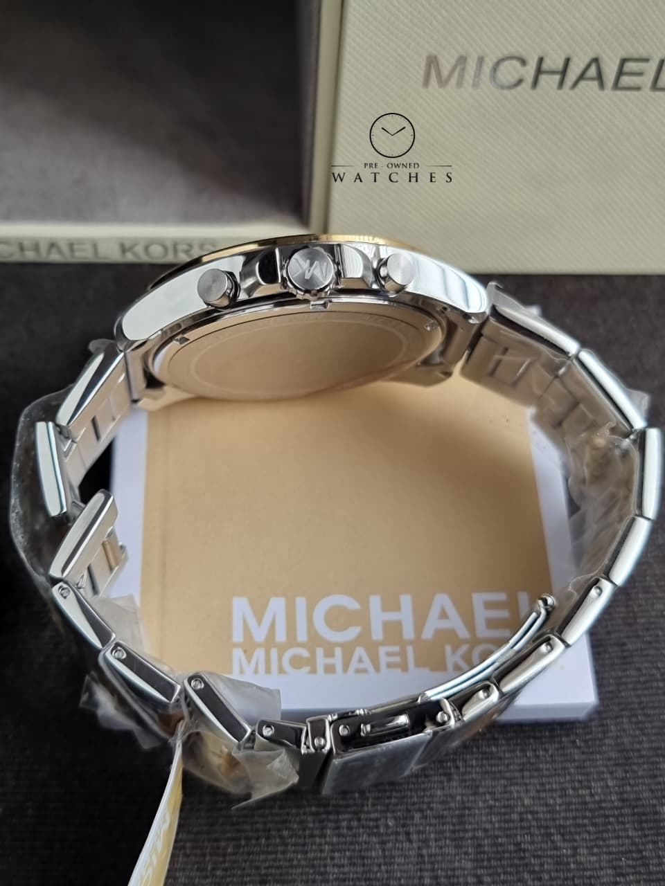 Michael Kors Men’s Quartz Two-tone Stainless Steel Black Dial 44mm Watch MK8901