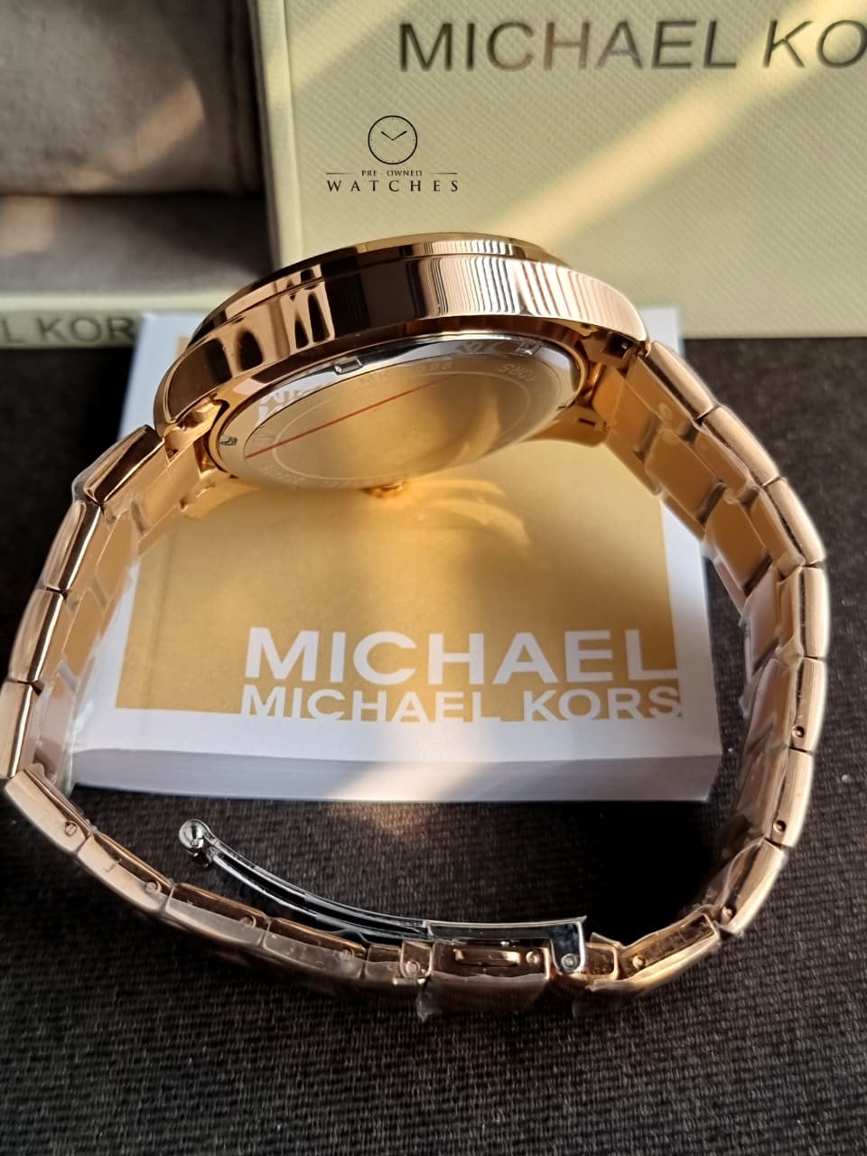 MICHAEL KORS NOLAN MK9098 Stainless Steel Gold Rose Black
