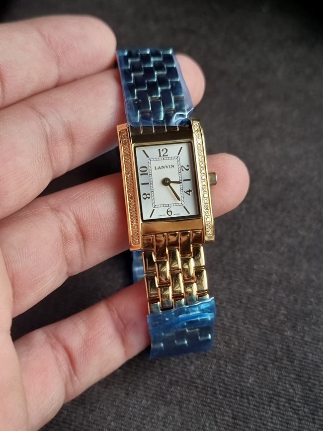 Lanvin  Swiss made Ladies Watch Golden Casing Quartz Watch Hover Image