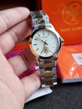 Tory Burch Collins Two-tone Stainless Steel Ivory Dial Quartz Watch for Ladies - TBW1306