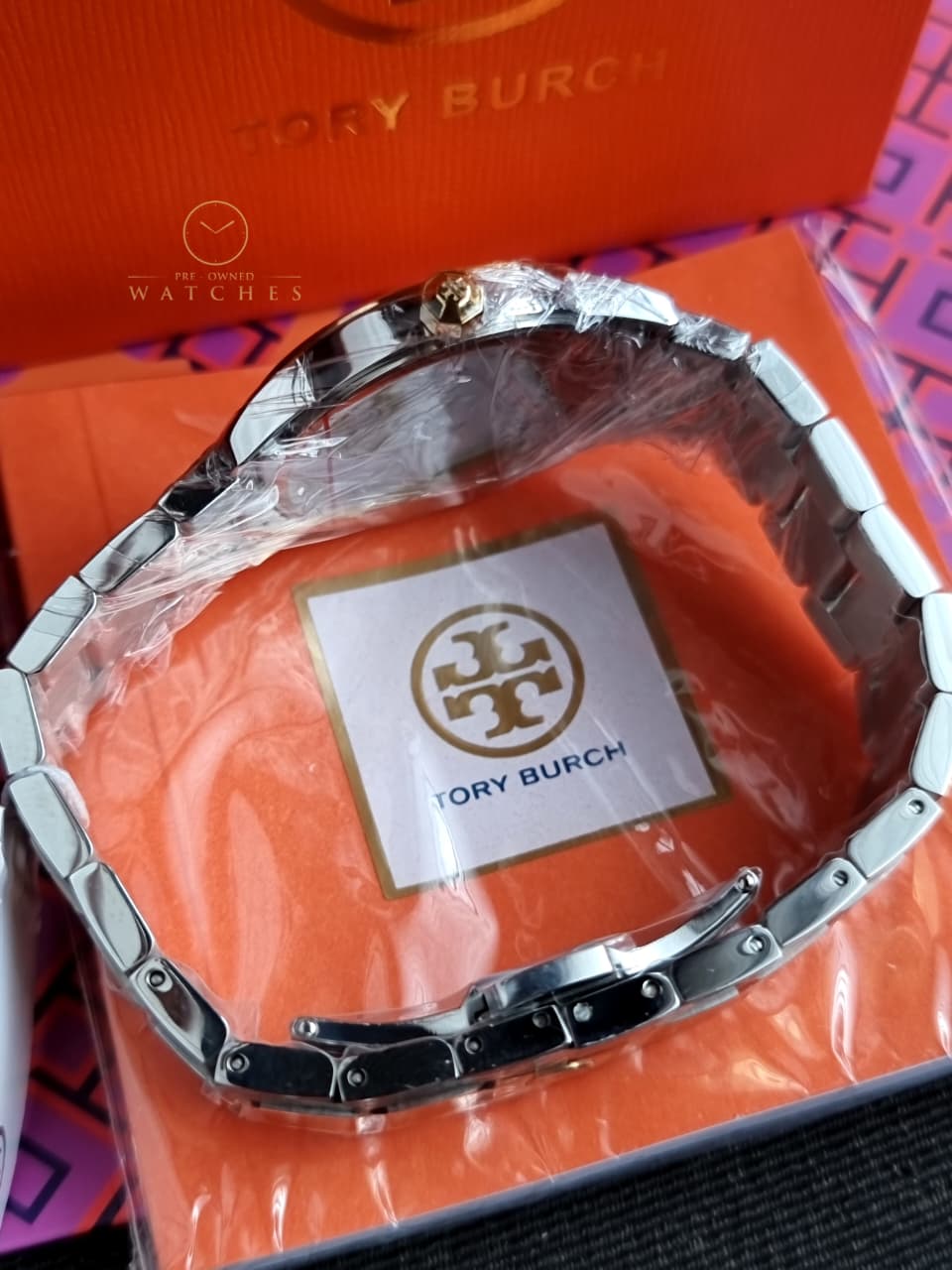 Tory Burch Collins Two-tone Stainless Steel Ivory Dial Quartz Watch for Ladies - TBW1306