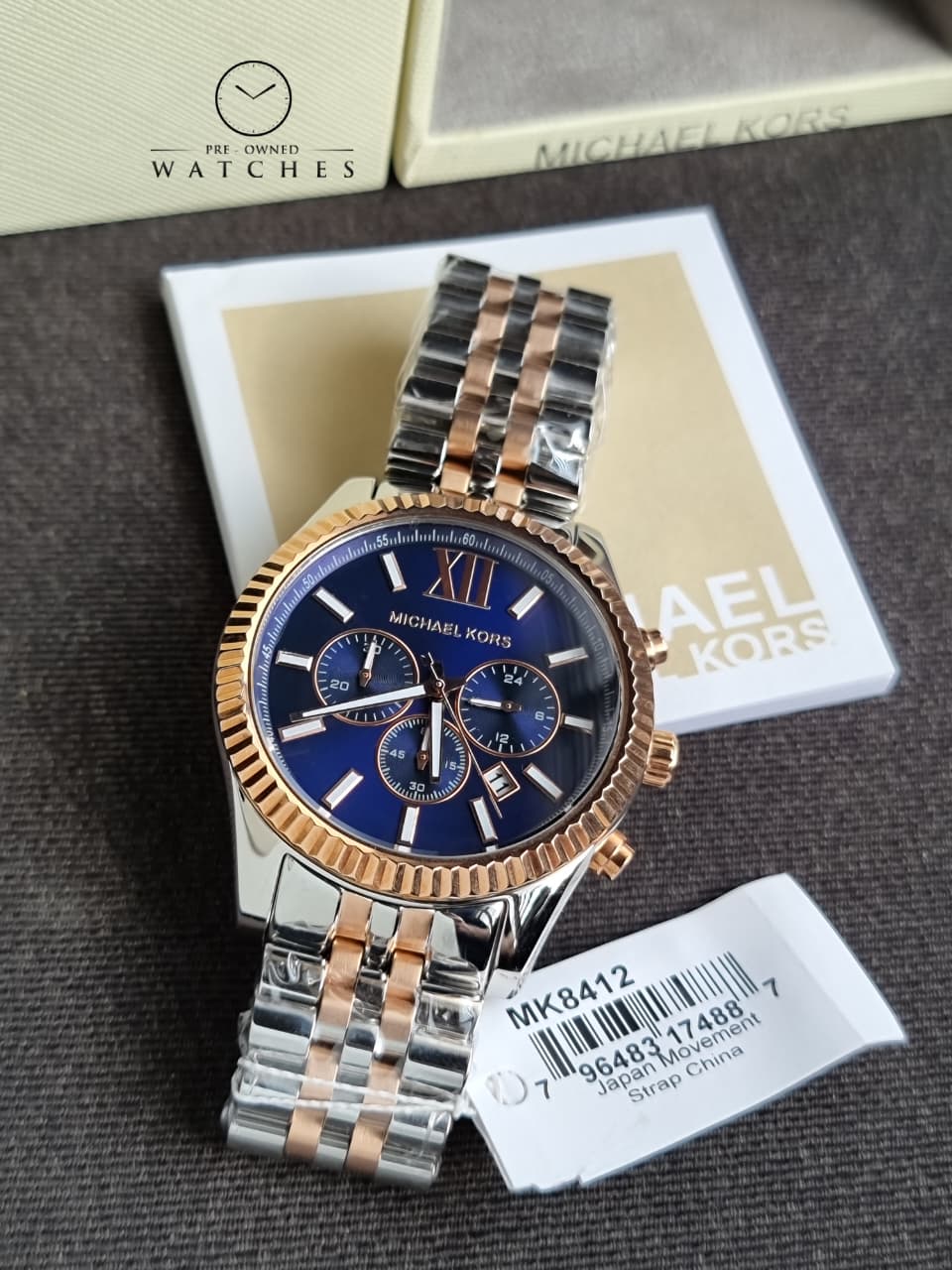 Luxury Watches Navy Blue Michael Kors Watch MICHAEL KORS Lexington