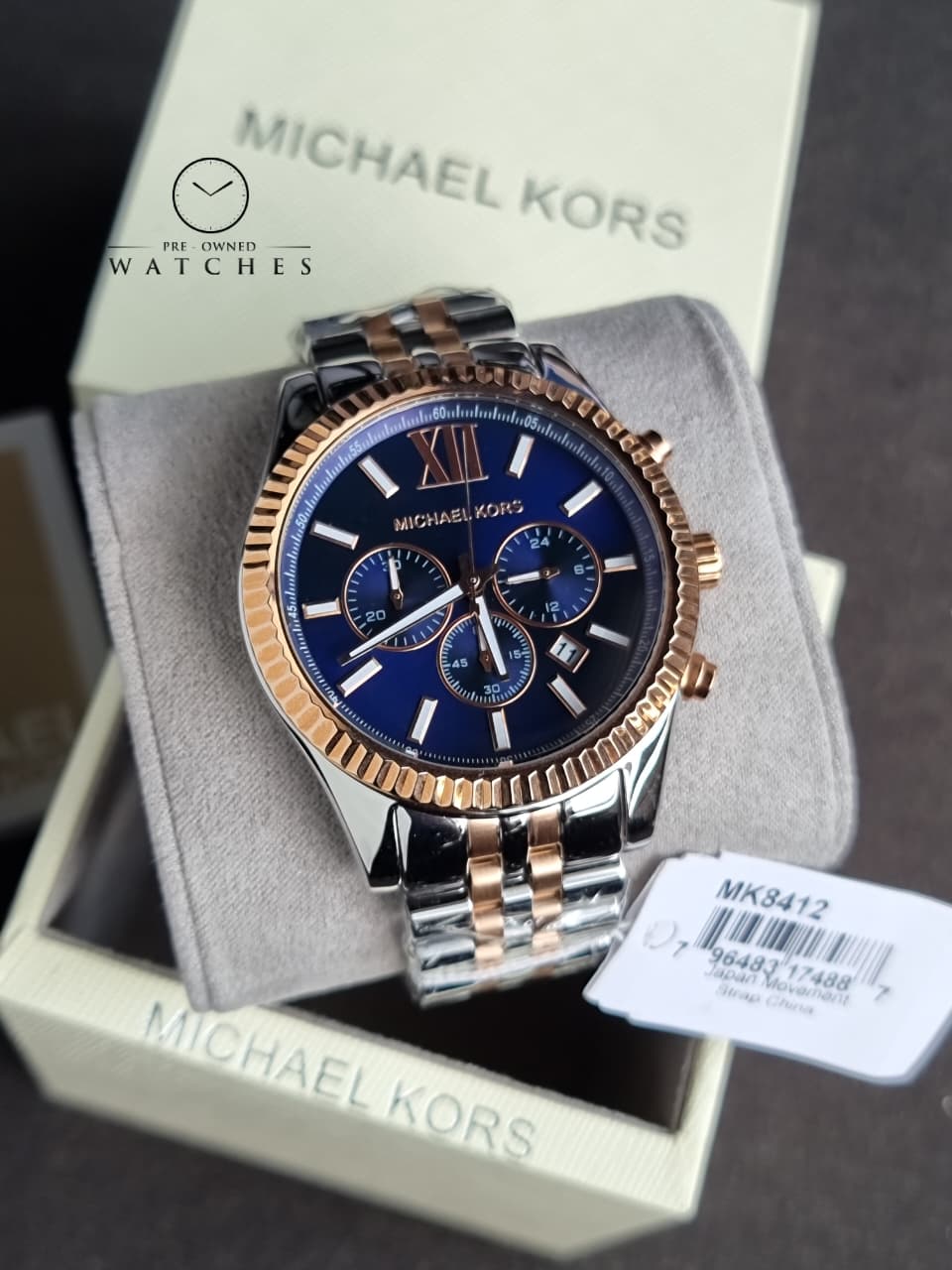 MICHAEL KORS Lexington Chronograph Navy Dial Men's Watch MK8412