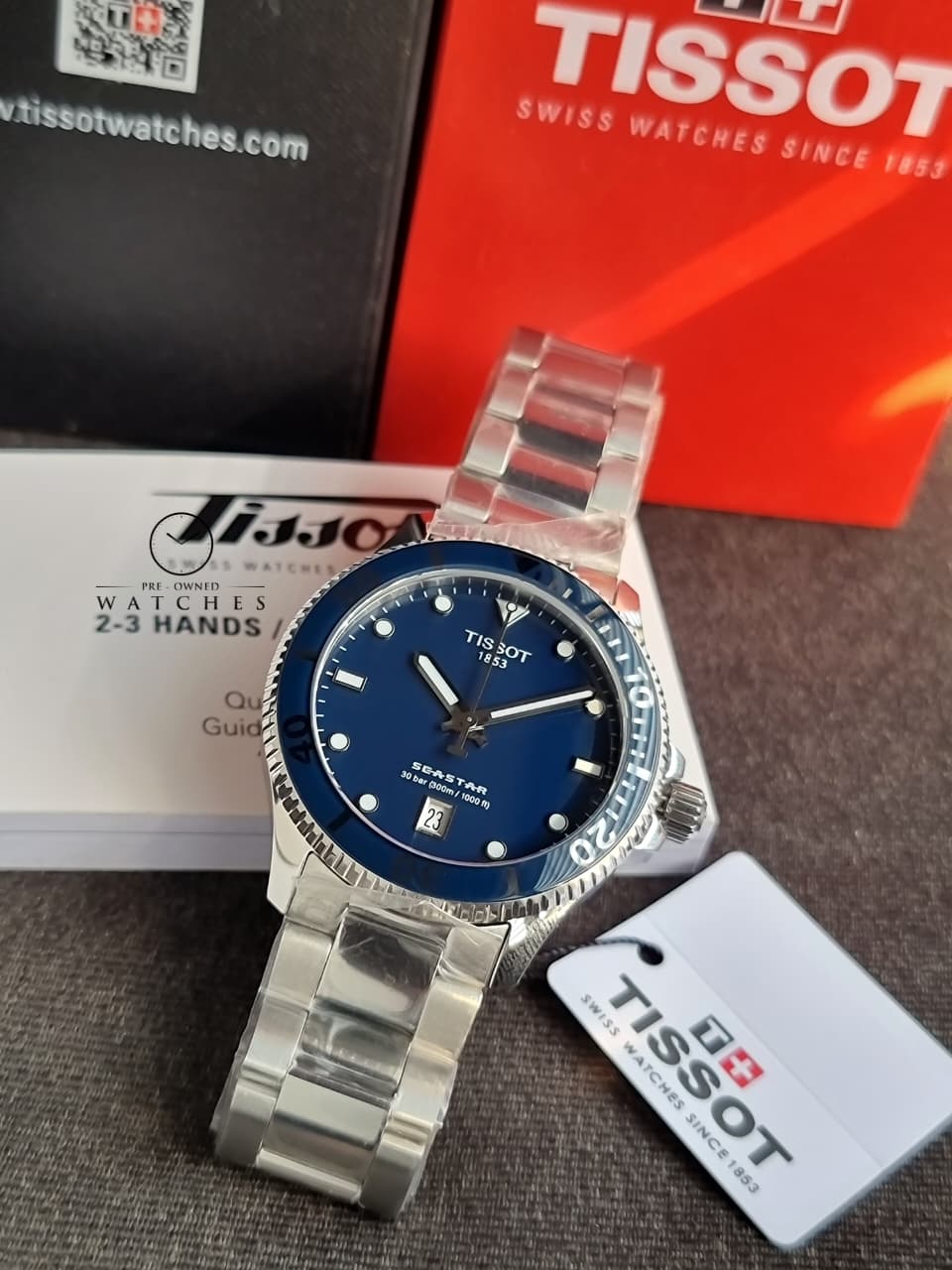 TISSOT Men’s Swiss Made Quartz Silver Stainless Steel Blue Dial 40mm Watch T120.410.11.041.00