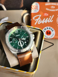 Fossil Privateer Chronograph Brown Leather Watch BQ2821