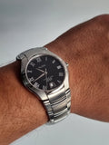 ALBA Men Sapphire Glass Stainless Steel Roman Index Date Watch VX42-X191 B 36mm