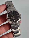 ALBA Men Sapphire Glass Stainless Steel Roman Index Date Watch VX42-X191 B 36mm