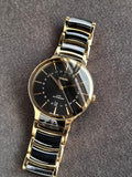 Rado Centrix Two-tone Ceramic Black Dial Automatic Watch for Gents - R30163162