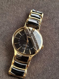 Rado Centrix Two-tone Ceramic Black Dial Automatic Watch for Gents - R30163162
