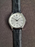 Alba Sub Brand Of Seiko White Dial 40mm Black Leather Strap Quartz Watch