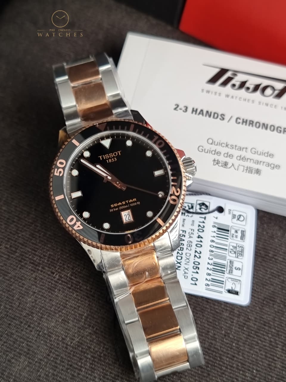 Tissot Seastar 1000 Quartz Black Dial Stainless Steel Men's Watch T120.410.22.051.01