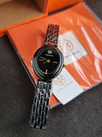 Tory Burch The Oval Black Analogue Watch TBW6035
