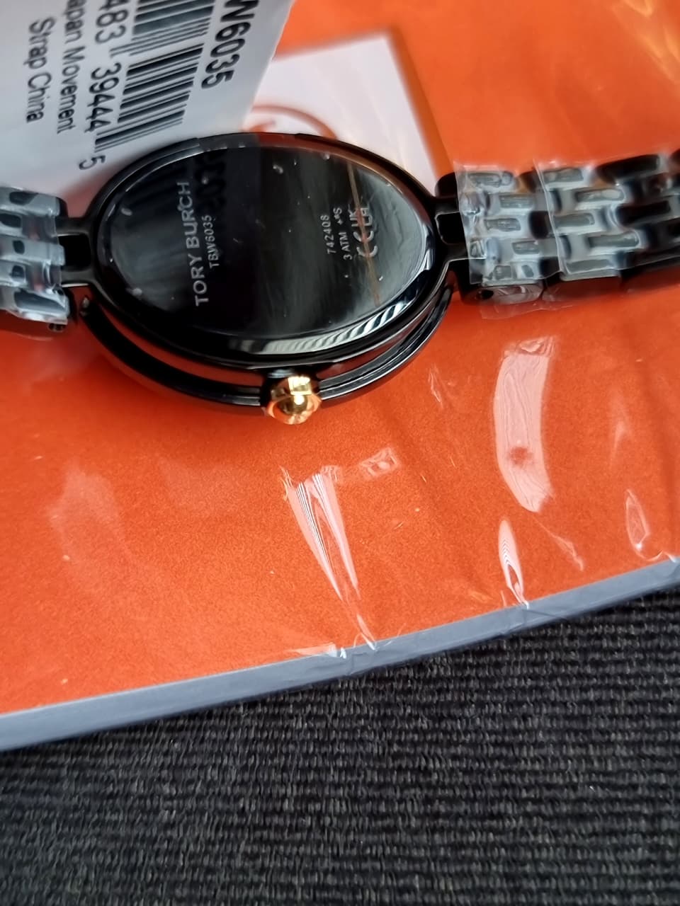 Tory Burch The Oval Black Analogue Watch TBW6035