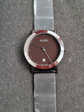 Alba Sub Brand Of Seiko 35mm Brown Dial Silver Mesh Chain Quartz Watch