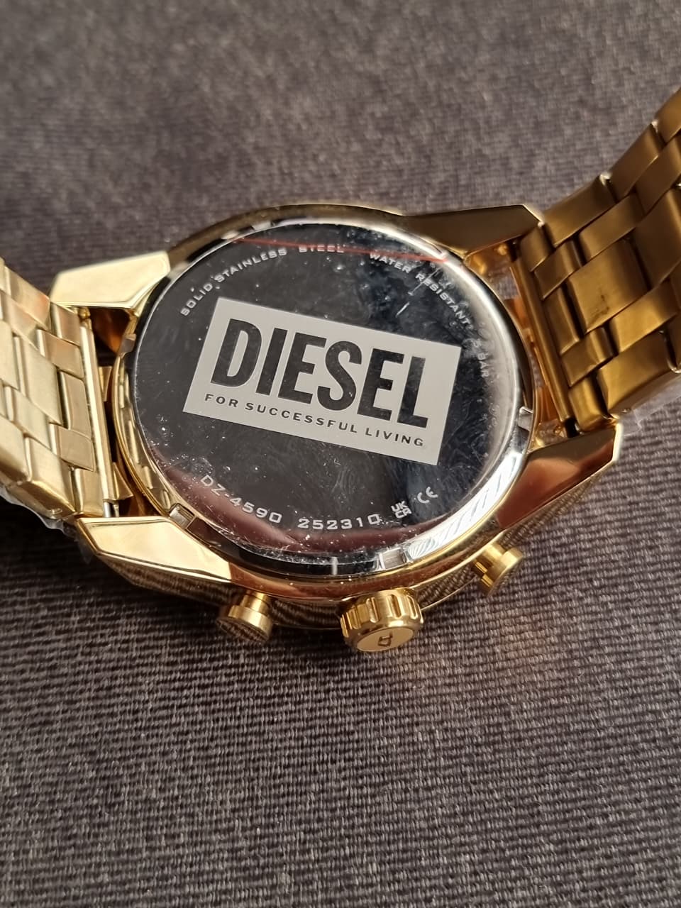 Diesel Split Chronograph Gold-Tone Stainless Steel Watch D4590