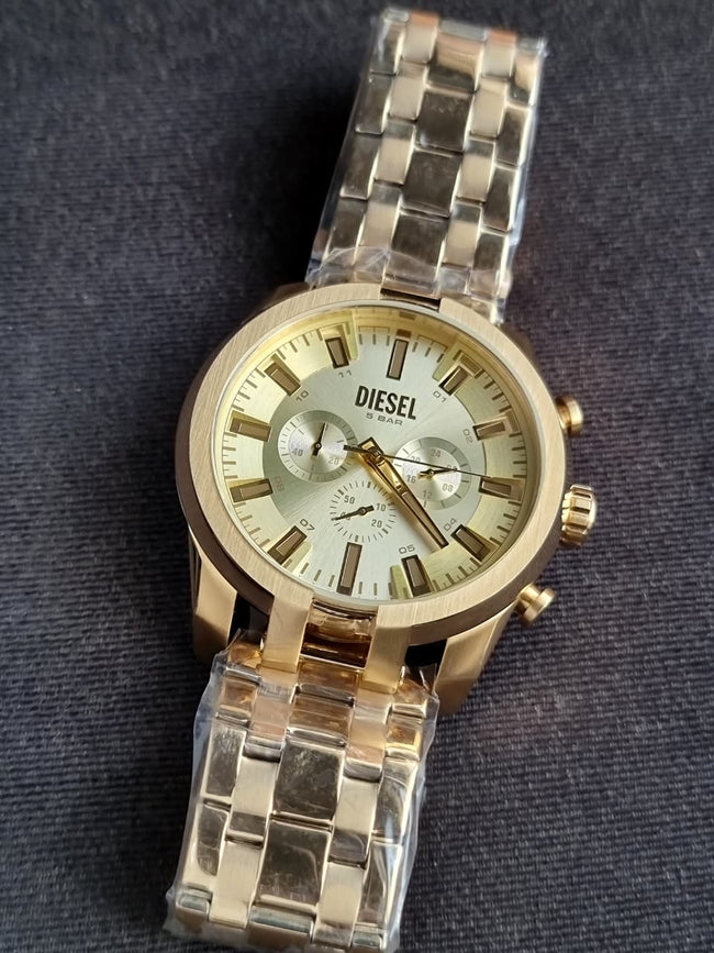 Diesel Split Chronograph Gold-Tone Stainless Steel Watch D4590 Main Image