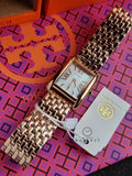 Tory Burch Women's The Eleanor Rose Gold-Tone Stainless Steel Bracelet Watch 25mm