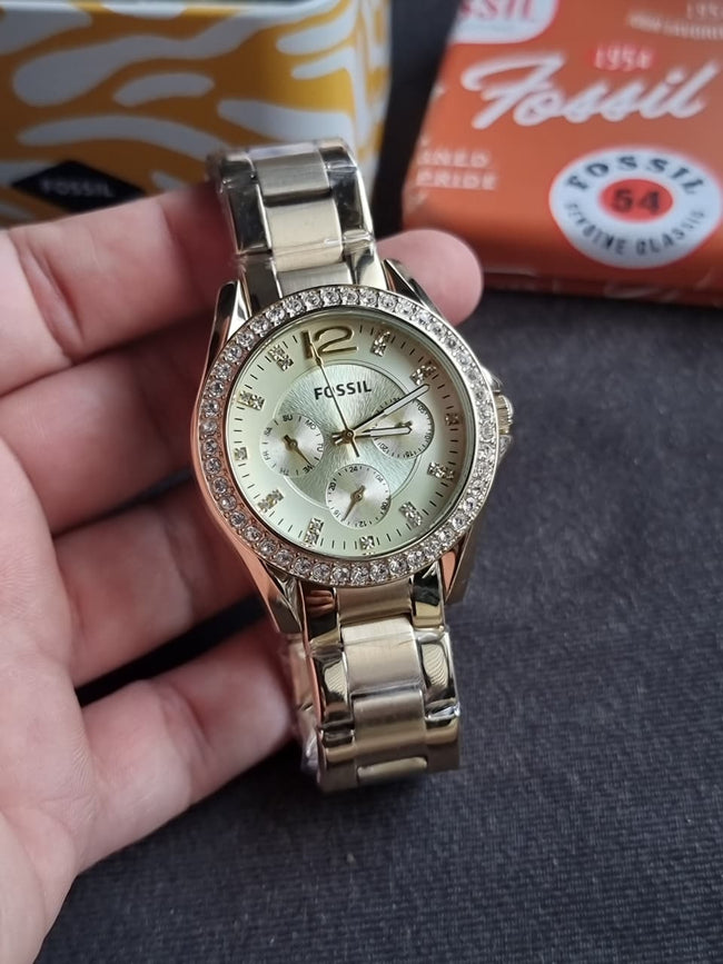 Fossil Women's Riley Stainless Steel Multifunction Watch ES3203 Hover Image