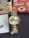 Fossil Women's Scarlette Quartz Stainless Steel Three-Hand Watch, Color: Gold (Model: ES5299)
