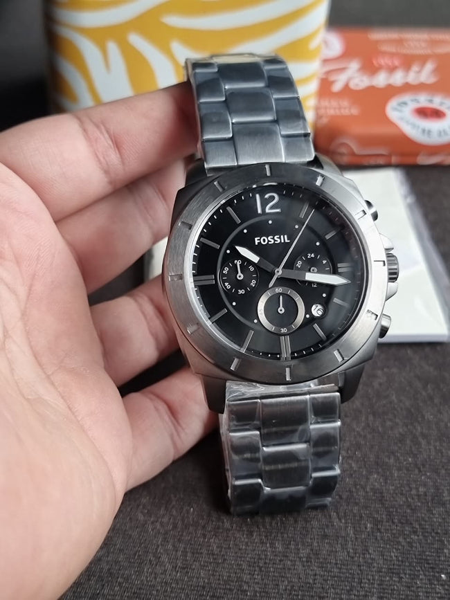 Fossil Privateer Chronograph Smoke Stainless Steel Watch - BQ2817 Hover Image