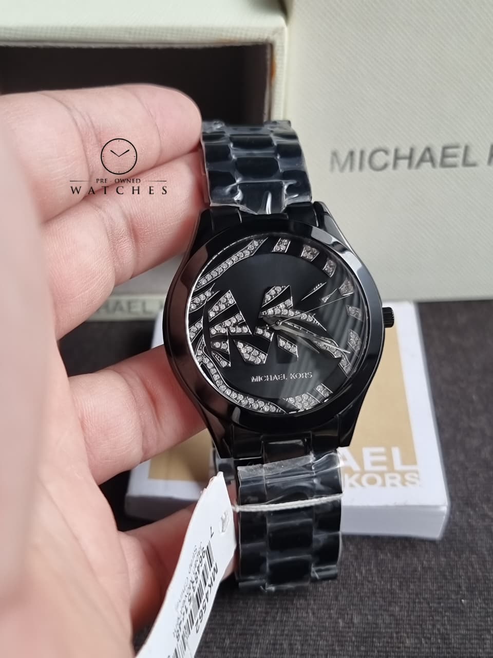 Michael Kors Women’s Quartz Black Stainless Steel Black Dial 42mm Watch MK4562
